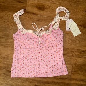 Floral Pink Tank Top